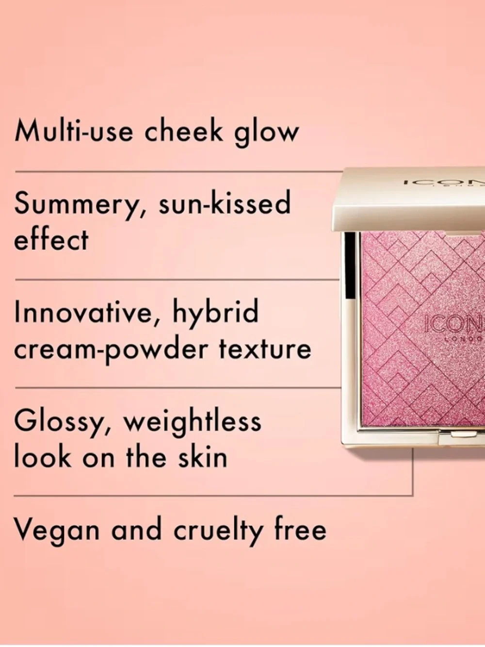 Iconic London KISSED BY THE SUN MULTI-USE CHEEK GLOW in Play Time 5g BRAND NEW - Picture 2 of 5